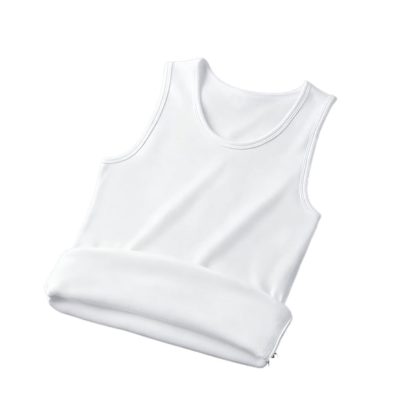 Kovlvoll Plus Size Tank Tops Men Winter Fleece Lined Thermal Warm Comfy Crewneck Sleeveless Camisole Base Layer Fitness Tanks Top