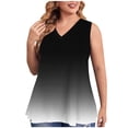 thumbnail image 1 of Kovlvoll Plus Size Tank Tops for Women Tie-Dye V Neck Sleeveless T-Shirts Summer Casual Oversize Basic Tees Tanks, 1 of 5