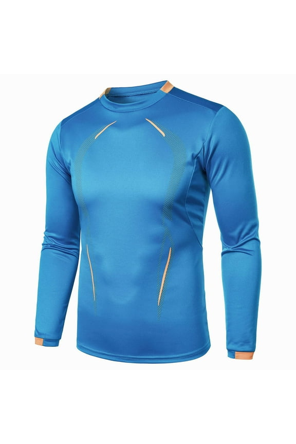 Plus Size Tops for Men Crewneck Long Sleeve Shirts Lightweight Quick Dry Running Athletic Gym T-Shirt