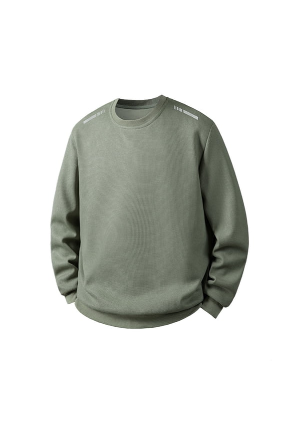 Plus Size Tops for Men Long Sleeve Round Neck Shirts Lightweight Loose Casual Athletic Workout Basic Tee Top