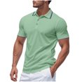 thumbnail image 1 of Kovlvoll Shirts for Men Button Lapel Collared Short Sleeve Mesh Casual Loose Summer Classic Basic Shirt, 1 of 7