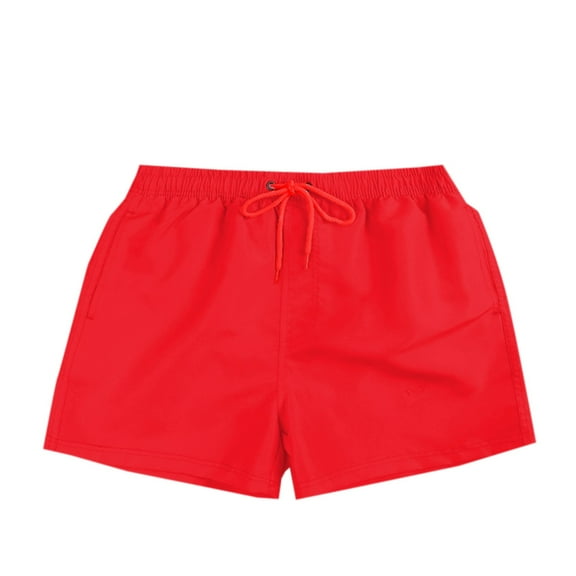 Kovlvoll Shorts Men Summer Casual Lightweight Solid Color Drawstring Elastic Waist Wide Leg Beach Shorts with Pockets