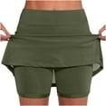 thumbnail image 1 of Kovlvoll Shorts for Women Plus Size Elastic Mid-Waist Casual Solid Color Shorts Bottom Skirt Pants, 1 of 6