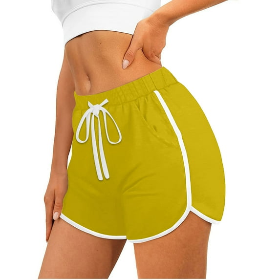 Kovlvoll Shorts for Women Summer Casual Loose Comfy Drawstring Elastic Waist Summer Yoga Athletic Beach Shorts