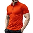 thumbnail image 1 of Kovlvoll Summer Shirts for Men Loose Casual Outdoors Workout Short Sleeve Buttons Turndown Collar Shirt, 1 of 6
