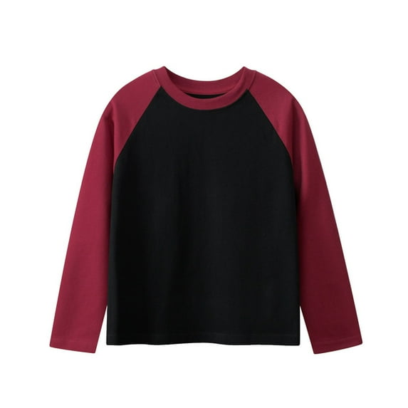 Kovlvoll Teen Girls Boys Clothes Tops Cotton Crew Neck Long Sleeve T-Shirt Loose Casual Pullover Top