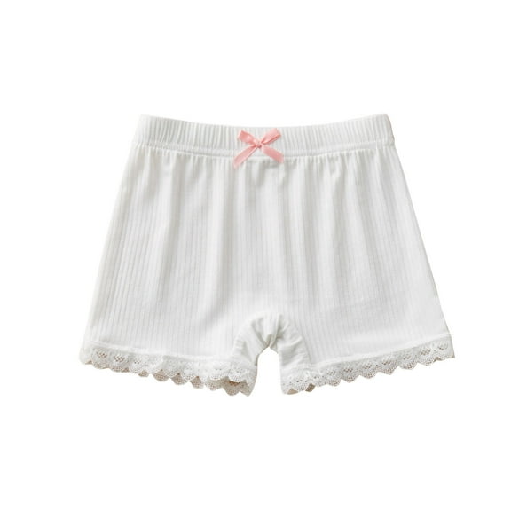 Kovlvoll Toddler Baby Clothes for Girls Summer Lounge Pajama Shorts Solid Color Bow Knot Elastic Waist Cotton Leggings