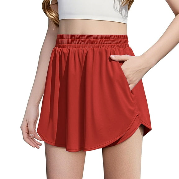 Kovlvoll Toddler Girl Clothes Shorts Summer Thin Breathable Elastic Waist Workout Yoga Shorts Skirt with Pockets