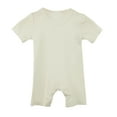 thumbnail image 1 of Kovlvoll Toddler Girls Boys Clothes Rompers Cotton Crew Neck Short Sleeve Solid Color T-Shirts Baby Summer Jumpsuit, 1 of 5