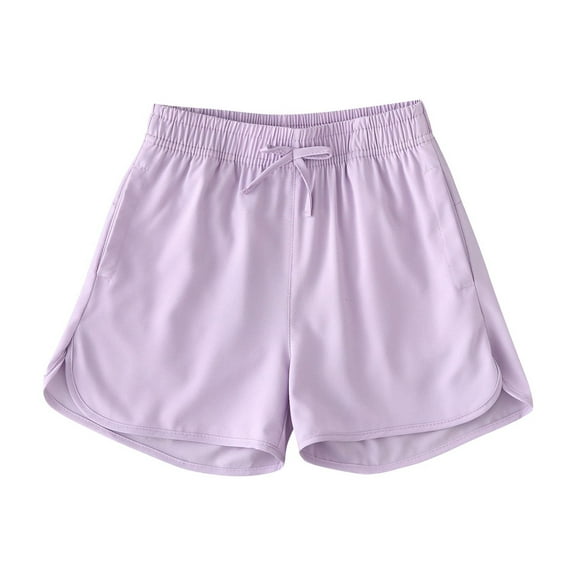 Kovlvoll Toddler Girls Summer Shorts Wide Leg Drawstring Elastic Waist Casual Outdoor Sports Shorts with Pockets