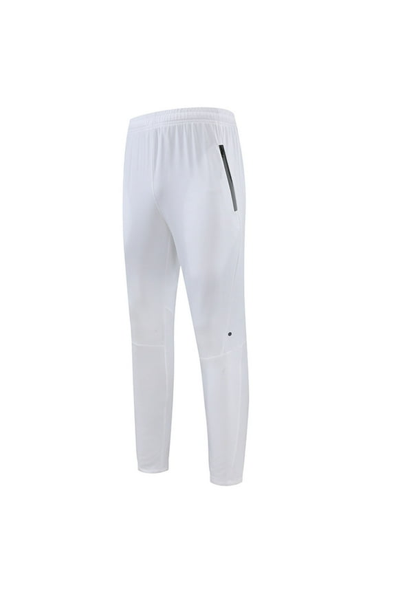 Trackpants for Men Elastic Waist Lightweight Quick Dry Athletic Running Straight Leg Trousers with Zipper Pockets