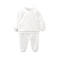 thumbnail image 1 of Kovlvoll Unisex Boys Girl 2 Piece Sets Long Sleeve Crewneck Sweatshirts with Cinch Bottom Sweatpants Toddler Sweatsuit, 1 of 5