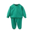 thumbnail image 1 of Kovlvoll Unisex Boys Girl 2 Piece Sets Long Sleeve Crewneck Sweatshirts with Cinch Bottom Sweatpants Toddler Sweatsuit, 1 of 5