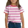 thumbnail image 1 of Kovlvoll Unisex Boys Girls T-Shirts Toddler Baby Summer Short Sleeve Crewneck Tee Shirt Striped Casual Tops, 1 of 7