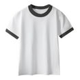 thumbnail image 1 of Kovlvoll Unisex Toddler Boys Girls Clothes Summer Shirts Short Sleeve Crew Neck Cotton Soft Basic Tees, 1 of 7