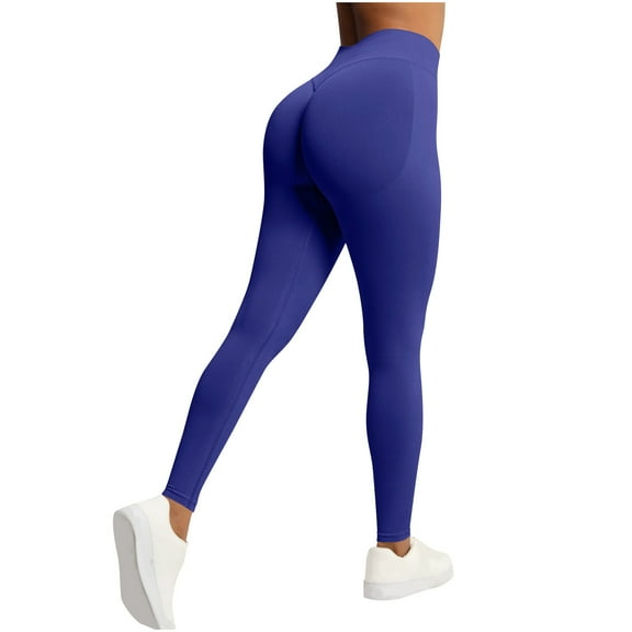 Kovlvoll Womens Leggings Stretch Seamless Solid Color Butt Lifting High Waist Sports Running Fitness Yoga Pants