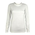 thumbnail image 1 of Kovlvoll Womens Long Sleeve Tops Crew Neck Comfort Underlayer Solid Color Top Spring Fall Casual Tee, 1 of 4
