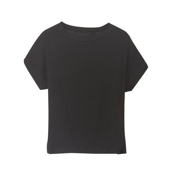 Kovlvoll Womens Plus Size Tops Summer Casual Crewneck Short Sleeve Shirt Solid Color Loose Loungewear Pajamas Top