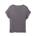 thumbnail image 1 of Kovlvoll Womens Plus Size Tops Summer Casual Crewneck Short Sleeve Shirt Solid Color Loose Loungewear Pajamas Top, 1 of 6