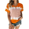 thumbnail image 1 of Kovlvoll Womens Shirts Short Sleeve Crewneck Casual Loose Blouse Tie-Dye T-Shirt Summer Comfy Tops Tee, 1 of 5