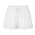 thumbnail image 1 of Kovlvoll Womens Shorts Casual Elastic Waisted Drawstring Summer Loose Solid Color Wide Leg Shorts with Pockets, 1 of 6