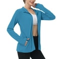 thumbnail image 1 of Kovlvoll Womens Sunproof Jacket Zip up Long Sleeve Hooded Loose Casual Lightweight Outdoor Athletic Jackets Tops with Pockets, 1 of 7