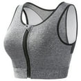 thumbnail image 1 of Kovlvoll Womens Zipper Front Closure Sports Bras No Steel Ring Full Coverage High Support Racerback Workout Yoga Bra, 1 of 2