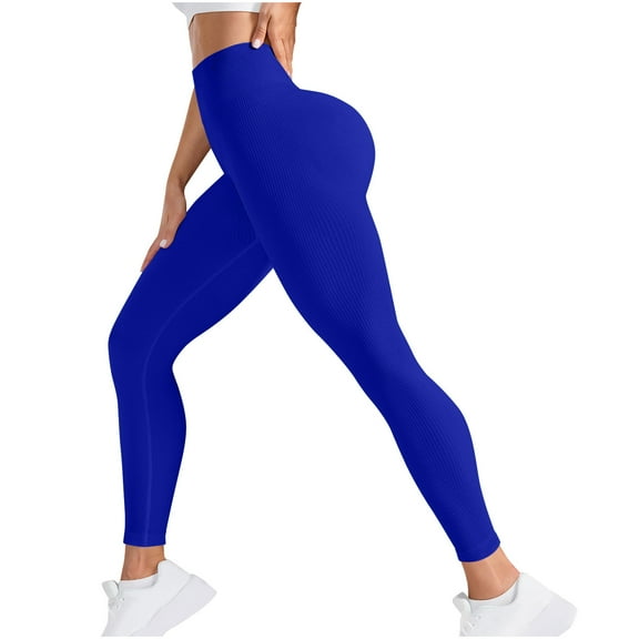 Kovlvoll Yoga Leggings for Women High Waisted Stretch Butt Lifting Slim Comfy Solid Color Workout Athletic Pants