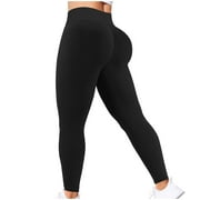 Kovlvoll Yoga Pants Women High Waist Butt Lifting Slim Seamless Comfy Solid Color Fitness Workout Yoga Leggings