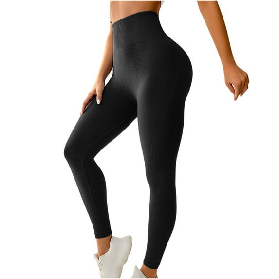 Kovlvoll Yoga Pants for Women Seamless Elastic Butt Lifting High Waisted Workout Leggings Gym Trousers