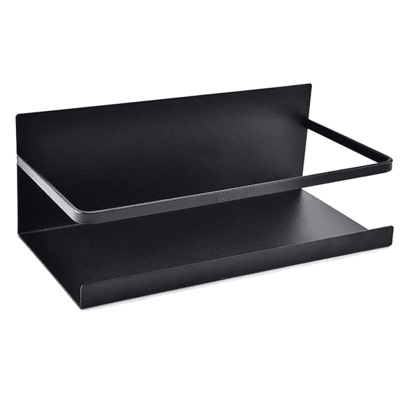 Kovot Magnetic Spice Rack, For Kitchen, Refrigerator, Washing Machine Or Microwave Oven. Organizer Shelf for Spices Jars & Containers -Black