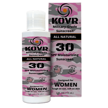 Kovr Organic Sunscreen - SPF 30 Natural Mineral Formula Sunscreen Lotion for Face and Body, 4 fl oz.
