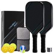 Kovryx Pickleball Paddles Set of 2, Carbon Fiber Textured Face, Fiberglass Paddles, Larger Sweet Spot, Non Slip Grip
