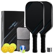 Kovryx Pickleball Paddles Set of 2, Honeycomb Textured Face, Fiberglass Paddles, Larger Sweet Spot, Non Slip Grip