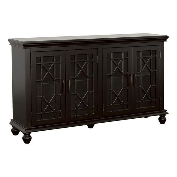 Kovu 4-door Accent Cabinet Black