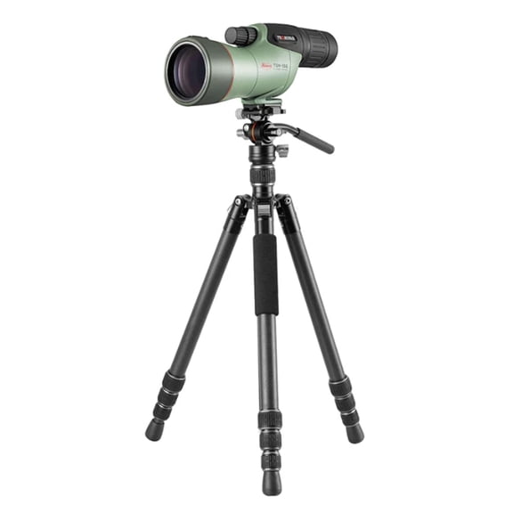 Kowa TSN-55 Prominar Spotting Scope & Vanguard VESTA GO 264CV12 Tripod Kit, 17x-40x Eyepiece, Fluorite Crystal Lenses, Dual Focusing, Carbon Fiber Tripod (XXX+VSTGO-KIT)