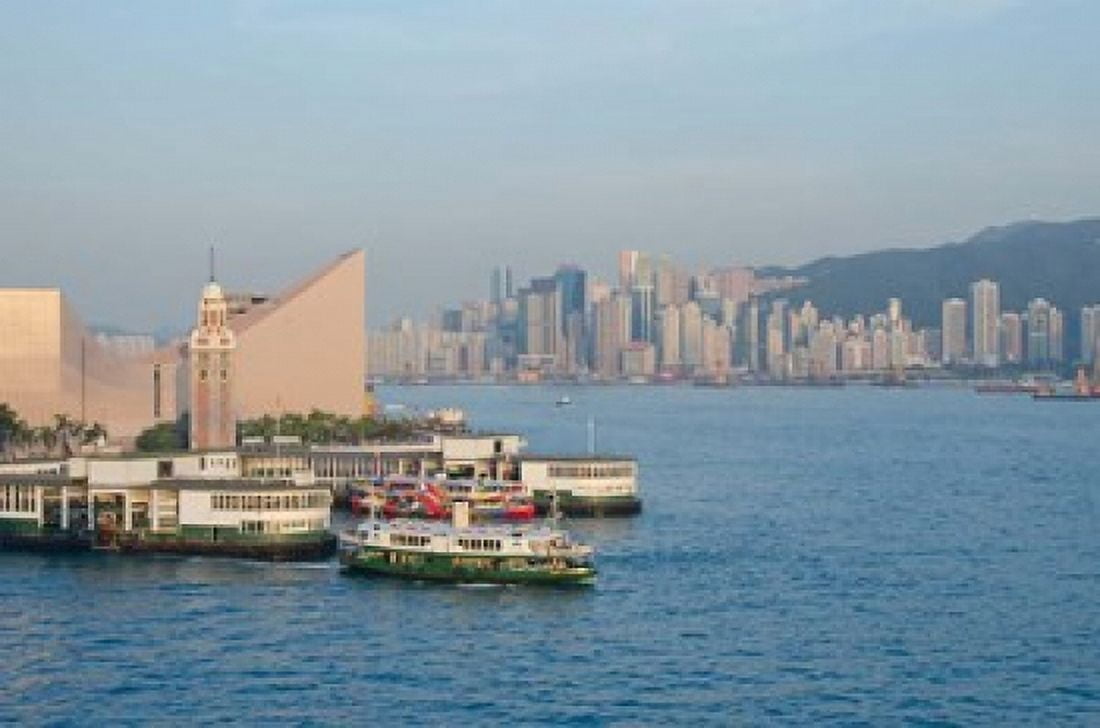 Kowloon ferry terminal and clock tower Hong Kong China Canvas Art - Cindy Miller Hopkins DanitaDelimont (32 x 21)