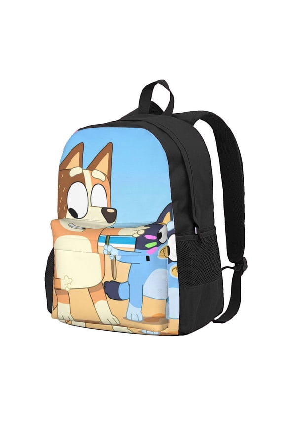 Bluey Pattern Backpack Stylish and Comfortable Casual Large Capacity Backpack, Adjustable Shoulder Bag for School, Travel