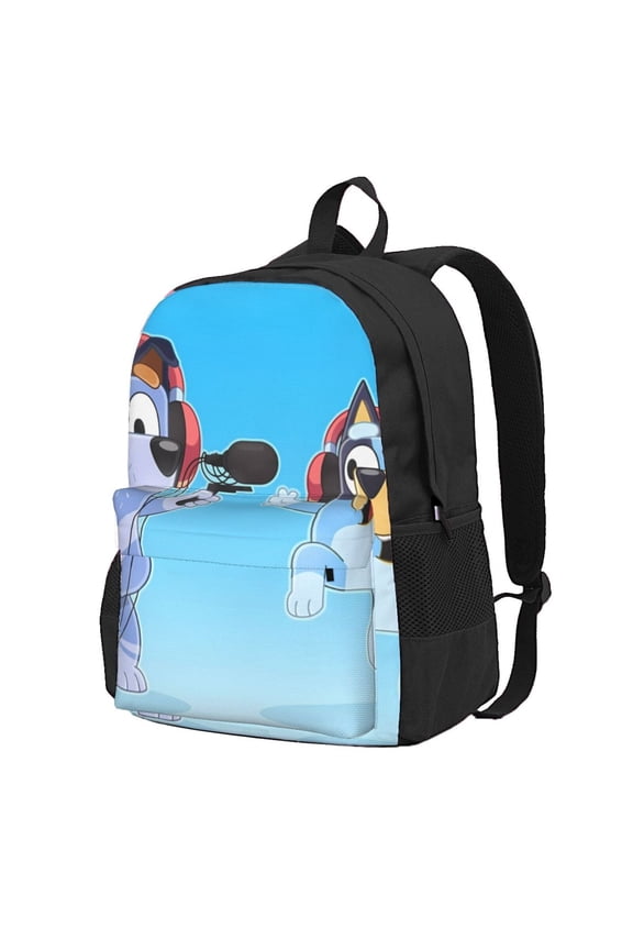 Bluey Pattern Backpack Stylish and Comfortable Casual Large Capacity Backpack, Adjustable Shoulder Bag for School, Travel