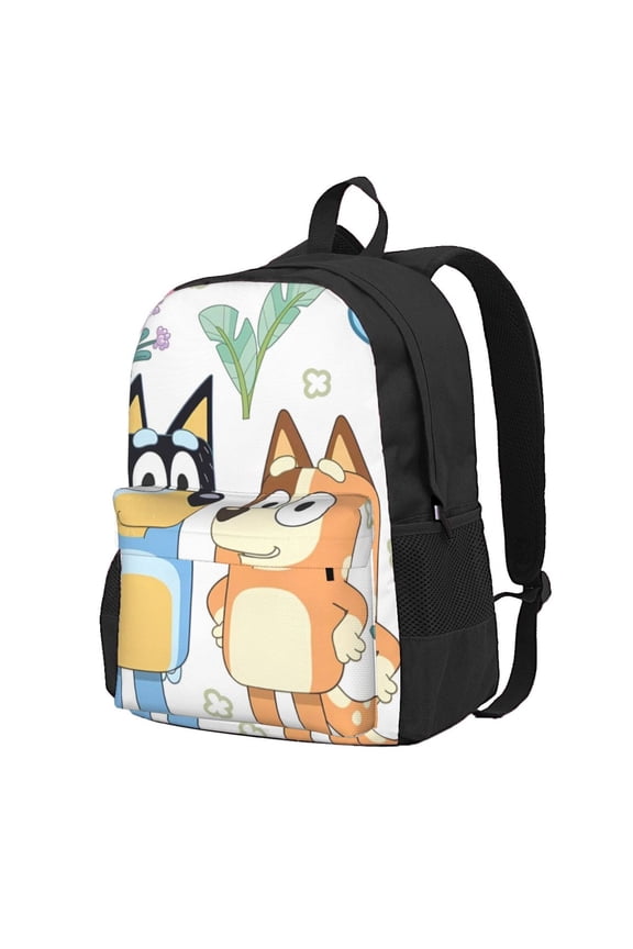 Bluey Pattern Backpack Stylish and Comfortable Casual Large Capacity Backpack, Adjustable Shoulder Bag for School, Travel