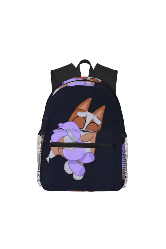 Bluey Pattern Casual Backpack  School Backpack Lightweight & Ergonomic Design, Water-Resistant, Spacious & Comfortable, Travel