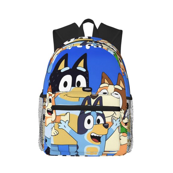 Kowoue Bluey Pattern Casual Backpack – School Backpack Lightweight & Ergonomic Design, Water-Resistant, Spacious & Comfortable, Travel