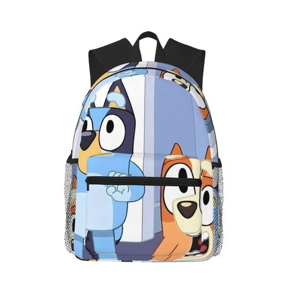 Kowoue Bluey Pattern Casual Backpack – School Backpack Lightweight & Ergonomic Design, Water-Resistant, Spacious & Comfortable, Travel