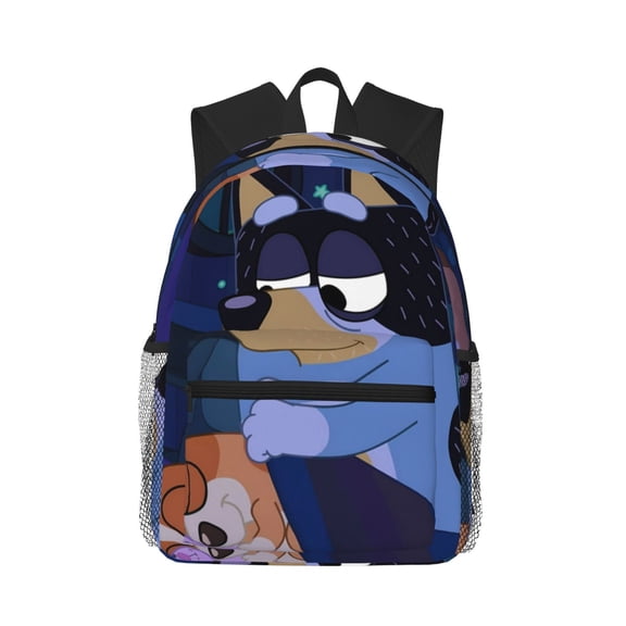 Kowoue Bluey Pattern Casual Backpack – School Backpack Lightweight & Ergonomic Design, Water-Resistant, Spacious & Comfortable, Travel