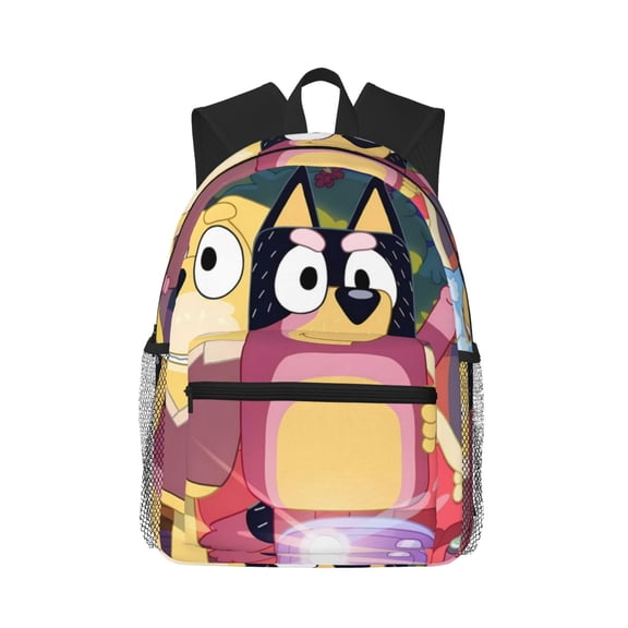 Kowoue Bluey Pattern Casual Backpack – School Backpack Lightweight & Ergonomic Design, Water-Resistant, Spacious & Comfortable, Travel