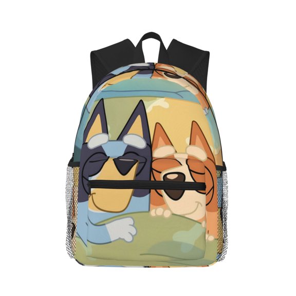 Kowoue Bluey Pattern Casual Backpack – School Backpack Lightweight & Ergonomic Design, Water-Resistant, Spacious & Comfortable, Travel