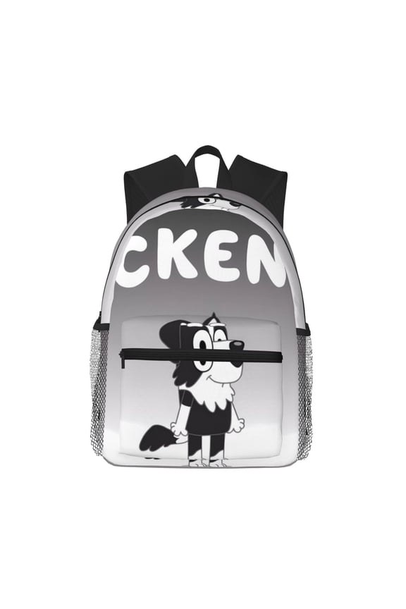 Bluey Pattern Casual Backpack  School Backpack Lightweight & Ergonomic Design, Water-Resistant, Spacious & Comfortable, Travel