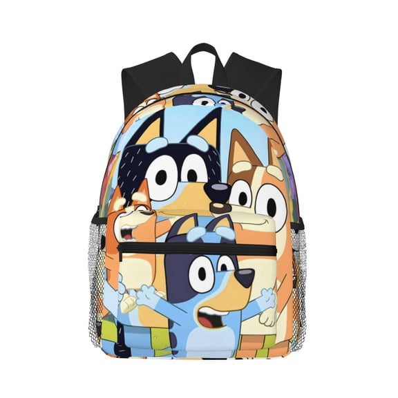 Kowoue Bluey Pattern Casual Backpack – School Backpack Lightweight & Ergonomic Design, Water-Resistant, Spacious & Comfortable, Travel