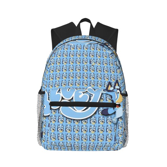 Kowoue Bluey Pattern Casual Backpack – School Backpack Lightweight & Ergonomic Design, Water-Resistant, Spacious & Comfortable, Travel