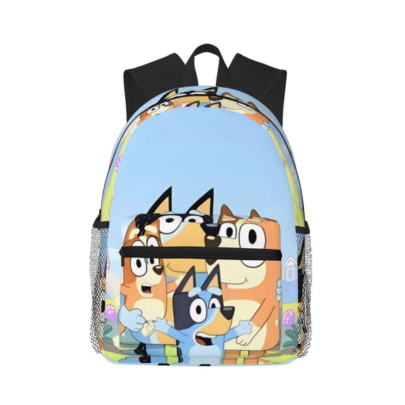 Kowoue Bluey Pattern Casual Backpack School Backpack Lightweight & Ergonomic Design, Water-Resistant, Spacious & Comfortable, Travel